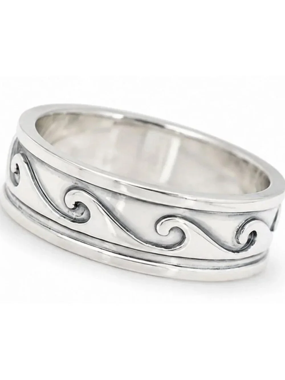 Wave Design Solid Ring Solid .925 Silver